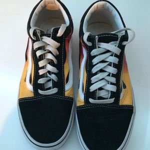 Vans with fire flames